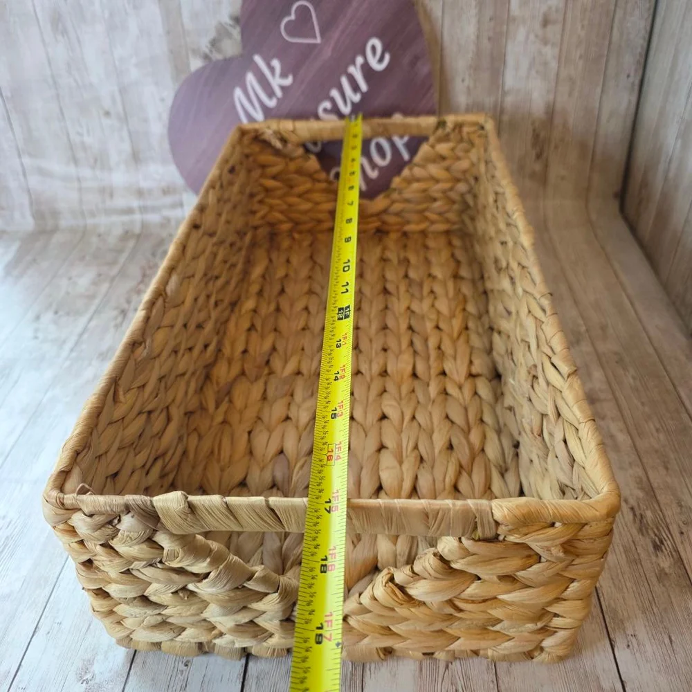 Beige Woven Storage Basket